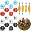 Zhehao 20 Pieces Fingerboard Tool Set Bearing Wheels with 4 Pieces Tool Screwdriver and Nut Driver Compatible with Most Fingerboard Trucks(White, Black, Red, Light Blue) view 1