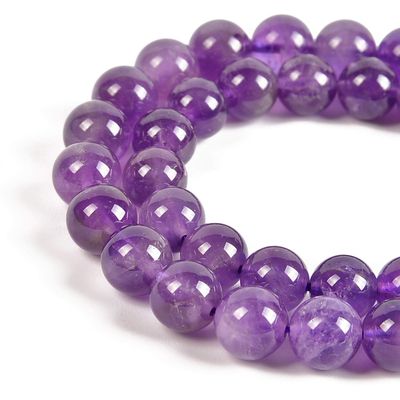 Nancybeads 36pcs 10mm Natural Lt. Amethyst Gemstone Round Spacer Loose Stone Beads for Jewelry Making 15.5" 1 Strand (Lt. Amethyst, 10mm 36Beads)