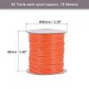 uxcell 2mm Waxed Polyester String Cord 78M (85-Yards) Beading Thread Crafting Rope for Jewelry Making Bracelet Necklace Weaving, Orange view 2