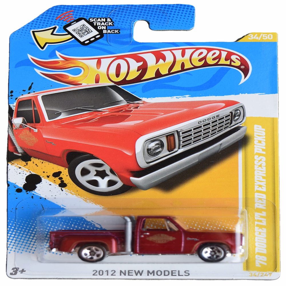 Hot Wheels '78 Dodge Li'l Red Express Pickup, 2012 New Models 34/50, Dodge Li'l Red Express