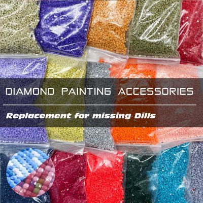 Carsilers 3809 Diamond Painting Square Beads,Diamonds Painting Accessories Replacement for Missing Drills,Diamond Beads Replacement Drills Gems Stones,About 3500pcs