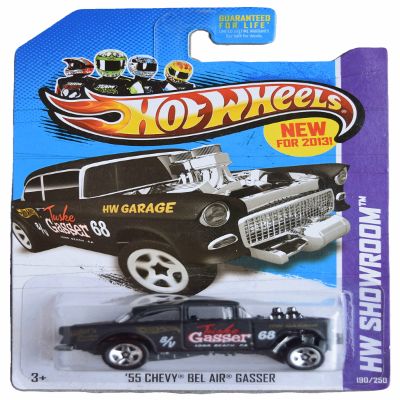 Hot Wheels '55 Chevy Bel Air Gasser, Showroom 190/250, Black