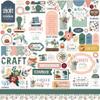 ECHO PARK PAPER COMPANY Let's Create Cardstock Stickers 12"X12"-Elements, Multicolor view 1