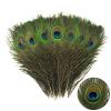 THARAHT 120pcs Peacock Feather Natural in Bulk 10-12 inch 25-30cm for Craft Vase Wedding Home Party Christmas Day Decoration Peacock Feathers view 1