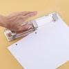 EXPUTRAN Acrylic and Silver Standard 3 Hole Punch,10 Sheet Capacity, Desktop Hole Puncher 3 Ring, Office Desktop Accessory, Clear/(Silver) view 2