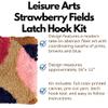 Leisure Arts Latch Hook Kit Strawberry Fields, 12" X 16", Latch Hook Kit, Rug Kits, Rug Making Kit, Kits for Adults, Kits for Adults Beginners view 2