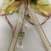 Zaer Ltd. Bulk Pack of 96 Units, 3-Artificial Roses on Ribbon and Leaf Base with Acrylic Bead Tassels, Arts and Crafts Supplies (Large Size (About 4.25" Wide) (Pack of 96 Pieces)) view 4
