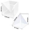 RESINWORLD Super Large Clear Silicone Pyramid Molds for Resin, 2Pcs Inner Pyramid Silicone Molds + 1Pcs Plastic Frame, Shiny Resin Mold for Chakra Orgonite Orgone DIY view 2