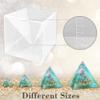 RESINWORLD Super Large Clear Silicone Pyramid Molds for Resin, 2Pcs Inner Pyramid Silicone Molds + 1Pcs Plastic Frame, Shiny Resin Mold for Chakra Orgonite Orgone DIY view 3
