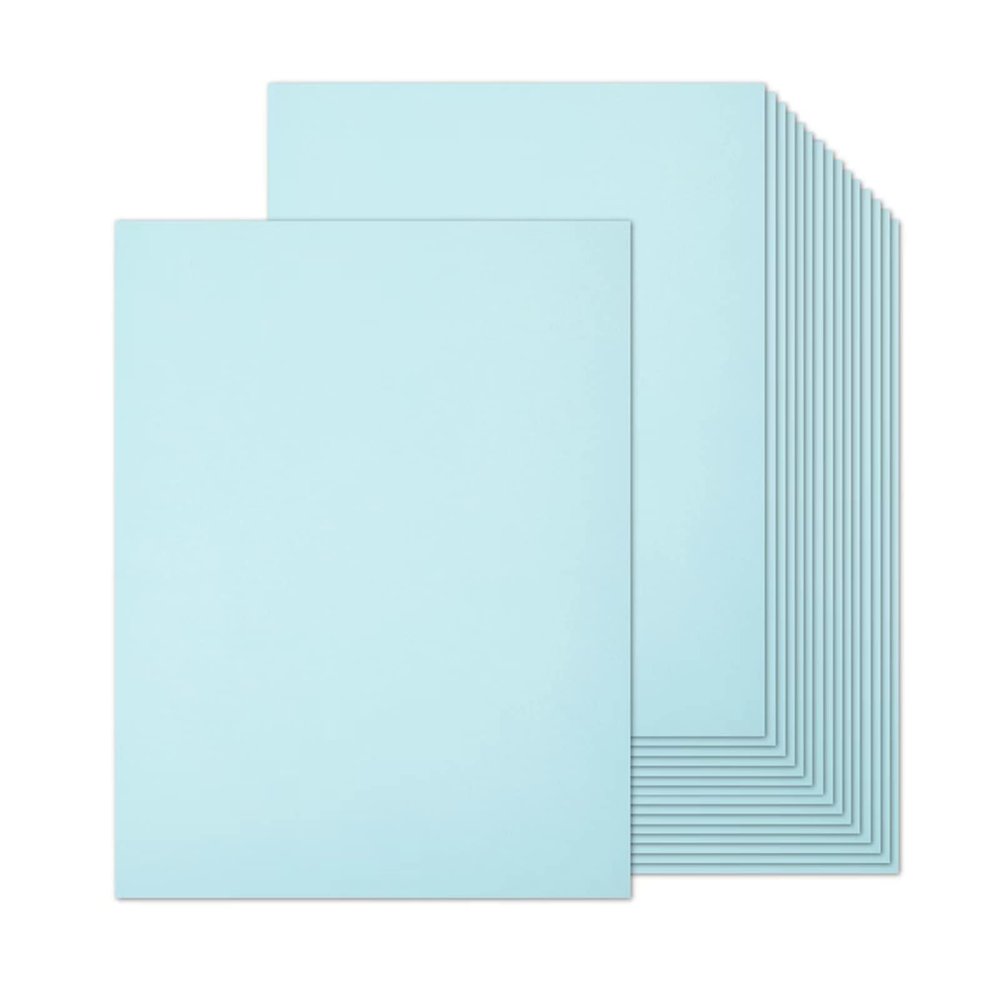 100 Sheets Light Blue Cardstock 8.5 x 11 Pastel Paper, Goefun Blue Card Stock Printer Paper for Wedding Invitations, Menus, Crafts, DIY Cards