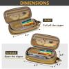 ATRIPACK Pencil Case Big Capacity High Large Storage Tactical Small Tool Pouch Bag Marker Pen Case Stationery Bag Travel Holder School College Office Organizer for Kids Men Women Adult Teens (Brown) view 4