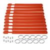 10 Pack leather Keyrings Blank-Laser Engraving, Hot foil stamping, Decorating Ready-Business Promotion, Events, Fundraising Ideas (ORANGE) view 1