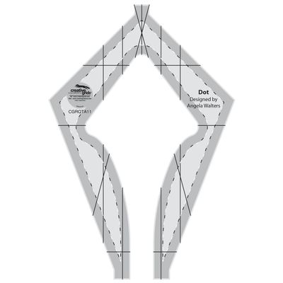 Creative Grids Machine Quilting Tool Dot CGRQTA11 Made in USA, Non-Slip Grip Acrylic Quilting & Sewing Template Ruler for Free-Motion Quilt Patchwork Design on Domestic Sewing & Longarm