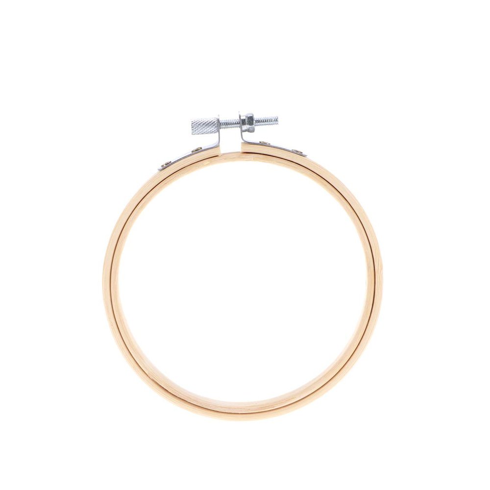 Wakauto 1pc Embroidery Hoop Craft Tool for Cross and Needlework for Beginners and Home Decorations Smooth Fixing Versatile Use