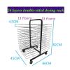 BXXZYF Easel Drying Rack for Art - Sturdy Metal Art Rack That Works As a Wall Mount or Tabletop Stand, Perfect for Classrooms,26-Tier Portable Artwork Drying Rack (Size : 26-Tier) view 4