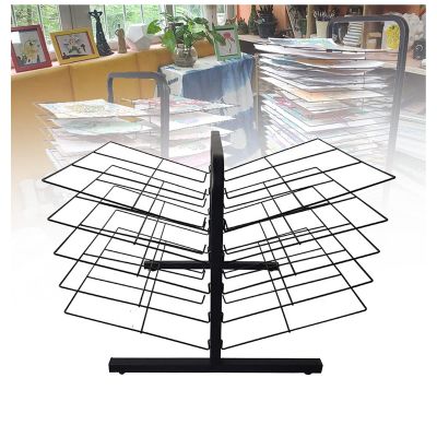 BXXZYF Drying Rack for Art - Sturdy Metal Art Rack That Works As a Wall Mount Or Tabletop Stand, Perfect for Classrooms,10tier Floor Oil Painting Air Drying Rack (Size : B)