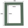 16x20 Mat for 11x14 Photo - Precut Hunter Green Picture Matboard for Frames Measuring 16 x 20 Inches - Bevel Cut Matte to Display Art Measuring 11 x 14 Inches - Acid Free Pack of 100 MATS view 3