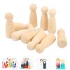 10Pcs Wooden Peg Dolls 75mm / 3.0in Unfinished Doll People Burr Develop HandsOn Skills Wooden Decorative Figures for Kids Art and Creative Craft(#2) view 4