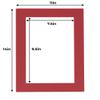 11x14 Mat for 8x10 Photo - Precut Deep Red Picture Matboard for Frames 11 x 14 Inches - Bevel Cut Matte to Display Art 8 x 10 Inches - Acid Free Pack of 10 MATS with Backing Boards & Clear Bags view 4