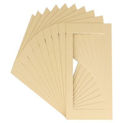 5x7 Mat for 4x6 Photo - Precut Tan Picture Matboard for Frames Measuring 5 x 7 Inches - Bevel Cut to Display Art Measuring 4 x 6 Inches - Acid Free Pack of 25 MATS with Backing Boards & Clear Bags