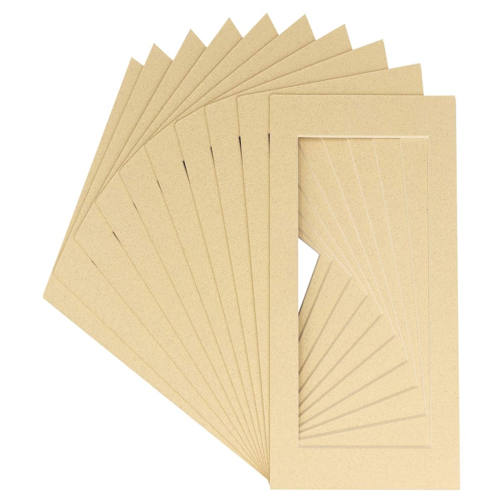 5x7 Mat for 4x6 Photo - Precut Tan Picture Matboard for Frames Measuring 5 x 7 Inches - Bevel Cut to Display Art Measuring 4 x 6 Inches - Acid Free Pack of 25 MATS with Backing Boards & Clear Bags