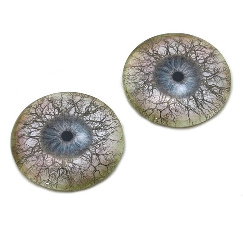 Tree Branches Witchy Glass Eye Cabochons for Pendant Making Wire Wrapped Jewelry Faux Craft Taxidermy or Sculptures (14mm)