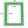 24x36 Mat for 20x30 Photo - Precut Bright Green Picture Matboard for Frames Measuring 24 x 36 Inches - Bevel Cut Matte to Display Art Measuring 20 x 30 Inches - Acid Free Pack of TEN MATS view 4
