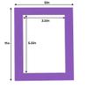 Poster Palooza 5x7 Mat for 4x6 Photo - Precut Purple Picture Matboard for Frames Measuring 5 x 7 Inches - Bevel Cut Matte to Display Art Measuring 4 x 6 Inches - Acid Free ONE MAT view 4
