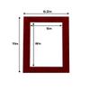8.5x11 Mat for 5.5x8.5 Photo - Precut Bright Red Suede Picture Matboard for Frames Measuring 8.5 x 11 Inches - Bevel Cut Matte to Display Art Measuring 5.5 x 8.5 Inches - Acid Free Pack of 25 MATS view 4