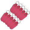 Full Grain Leather Keychains 10 Pack-Laser Engraving, Hot Foil Stamping -Promotion Ideas (Hot Pink) view 1