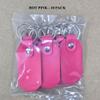 Full Grain Leather Keychains 10 Pack-Laser Engraving, Hot Foil Stamping -Promotion Ideas (Hot Pink) view 2