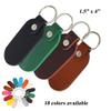 Full Grain Leather Keychains 10 Pack-Laser Engraving, Hot Foil Stamping -Promotion Ideas (Hot Pink) view 4
