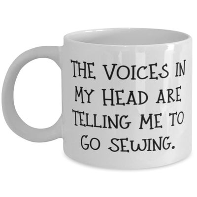 Gag Sewing 11oz 15oz Mug, The Voices in My Head are Telling Me to Go Sewing, Present For Friends, Fancy From