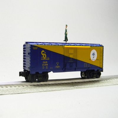 Chesapeake & Ohio Walking Brakeman BOXCAR #21229 O Gauge