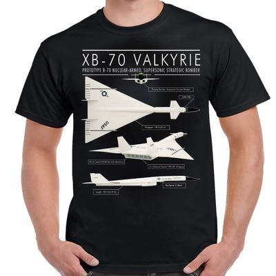 Future of Flight XB-70 Valkyrie Prototype Nuclear Bomber Shirt-Small Black
