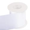 3" Inch Double Faced Satin Ribbon White Solid Polyester Craft Ribbon - 25 Yards Perfect for Gift Wrapping, Crafts, Wreath, Wedding Party Ceremony Decoration, Floral Arrangement, Sewing view 2