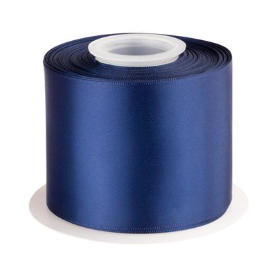 3" Inch Double Faced Satin Ribbon Navy Solid Polyester Craft Ribbon - 25 Yards Perfect for Gift Wrapping, Crafts, Wreath, Wedding Party Ceremony Decoration, Floral Arrangement, Sewing