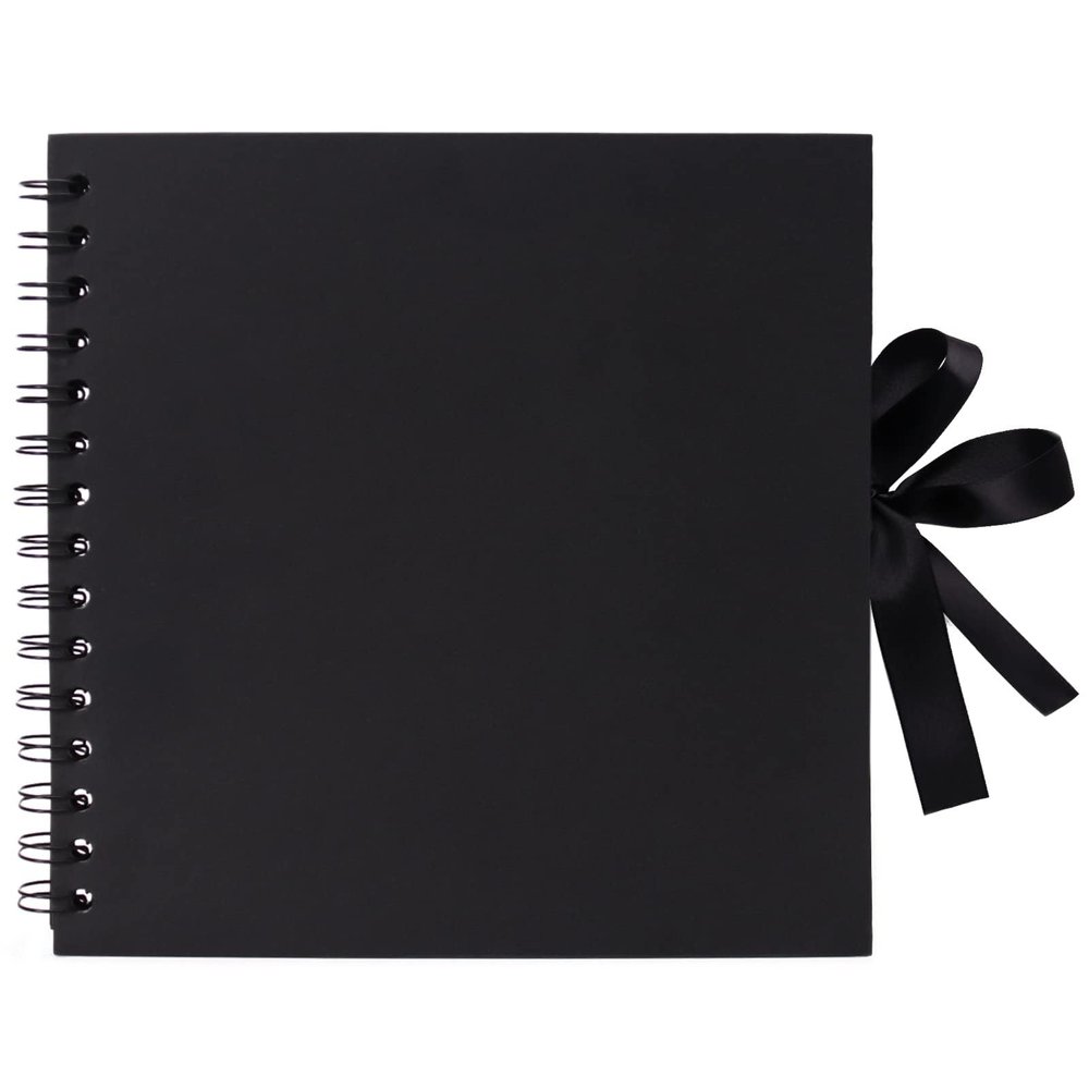 Vienrose Scrapbook Photo Albums DIY Hardcover Pictures Book 8x8 Inches 40 Black Pages for guest book Wedding Birthday