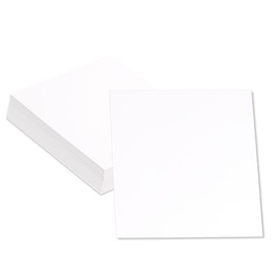 Home Advantage Square White Scrapbook Cardstock Paper, Index Notecards (4-x-4-inch)
