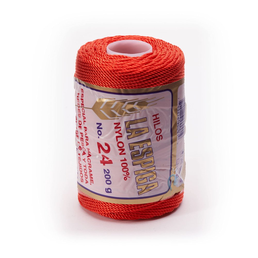 Espiga No.24-100% Nylon Omega String Cord for Knitting and Crochet - 05 Blood Orange