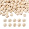 100pcs Number Wood Large Hole Round Beads 15~16x14~15mm Unfinished European Wooden Loose Beads Spacers Engraved with 0~9 Number for DIY Bracelets Jewelry Making, Hole: 4mm view 1