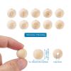 100pcs Number Wood Large Hole Round Beads 15~16x14~15mm Unfinished European Wooden Loose Beads Spacers Engraved with 0~9 Number for DIY Bracelets Jewelry Making, Hole: 4mm view 3