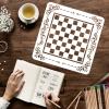 FINGERINSPIRE Modern Checkerboard Template 11.8x11.8inch Painting Chess Checkers Lined Gameboard Family Game Home Decor Gift Best Vinyl Large Stencils for Painting on Wood, Canvas, Wall view 3