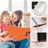 Spbapr Large Photo Album Self Adhesive 60 Pages Linen cover DIY Magnetic Scrapbook album with A Metal Pen Hold 3x5 4x6 5x7 6x8 8x10 Pictures Orange view 3