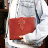 Robrasim Handmade Leather Sketchbook Cover, Leather Artist Sketch Pad Cover for 5.5" x 8.5" Sketchbook, Drawing Book and Pencil Case, Journal Notebook Portfolio, Artis Gifts-Wine view 2