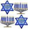 Hanukkah Applique Patch Set - Star of David, Menorah, Jewish (4-Pack, Iron On) Embroidered Iron on Patch Sew On for Clothing Applique for Jackets, Hats, Backpacks Repair Patches for Craft view 1