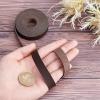 GORGECRAFT Dark Brown Genuine Leather Strap Strip 1/2 Inch Wide 79 Inch Long Leather Belt Wrap 1.3mm Thick Single Sided Flat Cord for DIY Crafts Projects Clothing Jewelry Wrapping Making view 3