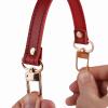 Leather Replacement Top Handle in Cherry Red Compatible with NeoNoe and Designer Bags, Wide Leather Short Handle and U-Shaped Leather Strap view 1