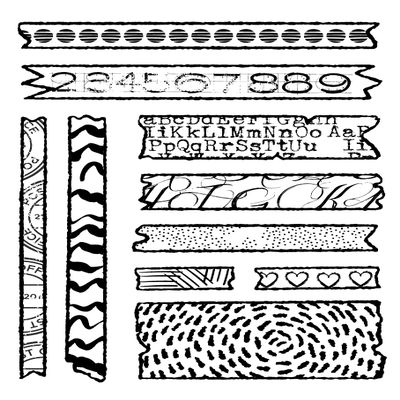 CREATIVE EXPRESSIONS Clear Stamp 4X6 SCRP WASHI, Transparent