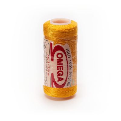 Nylon NO.2 by Omega - Strong 100% Nylon String Cord for Fine Crochet and Crafts - Color: 06 Amber